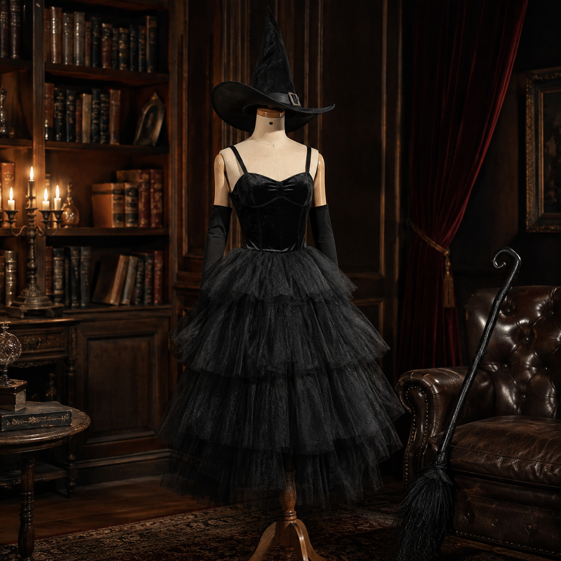 Robe Sorcière Elégante Gothique