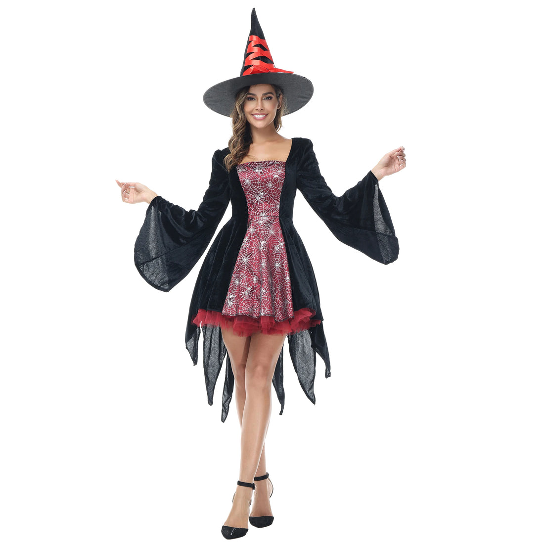 Robe Sorcière Femme Rouge Cool