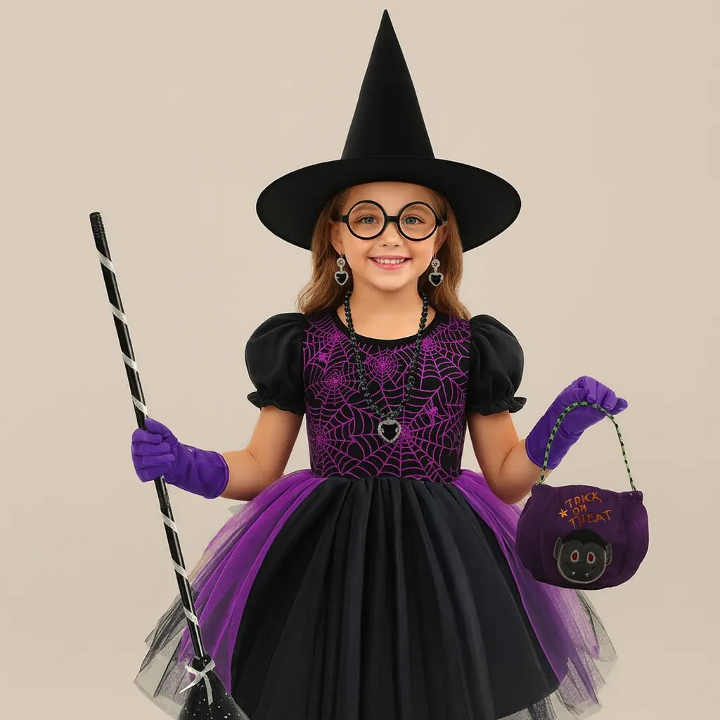 Robe Sorcière Fillette Accessoirisée