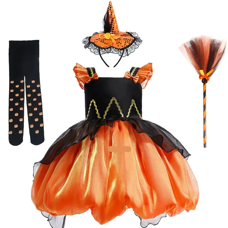 Robe Sorcière Halloween pour Fille stylé