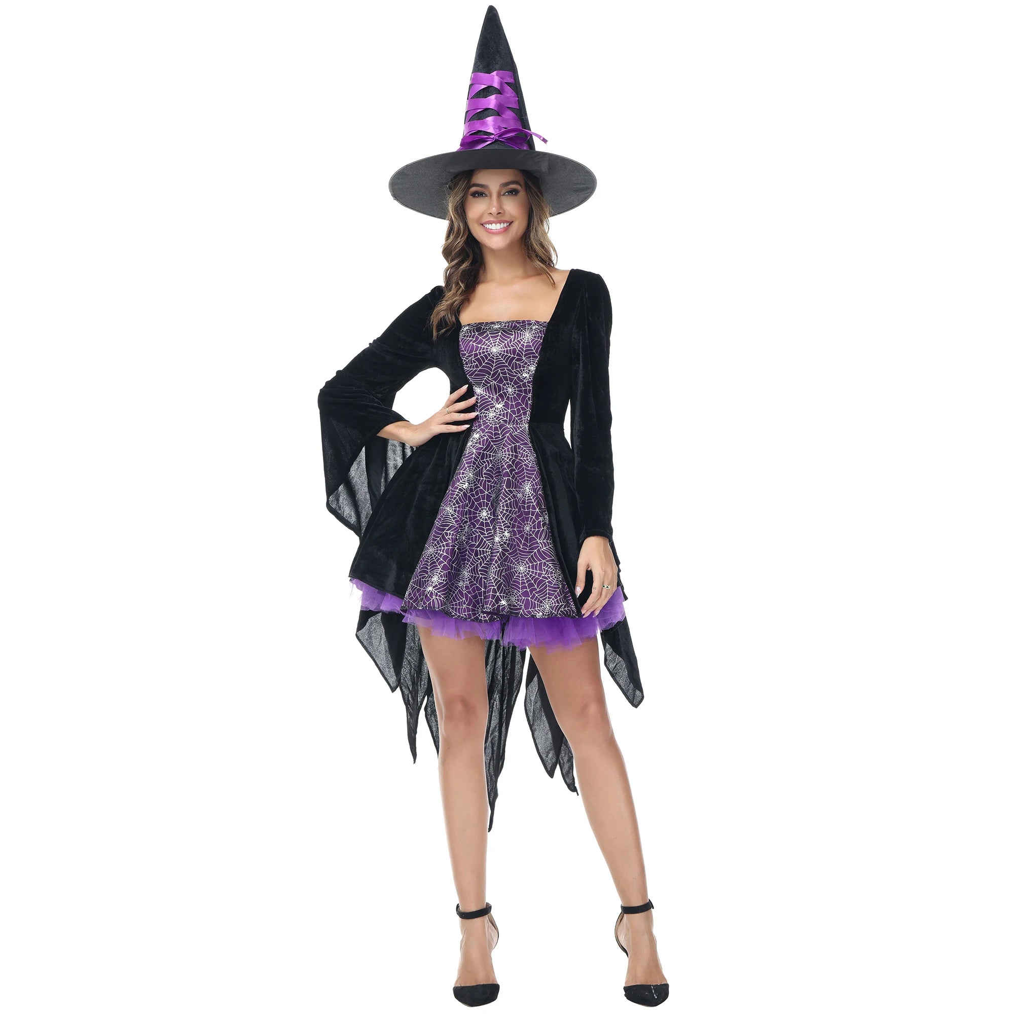 Robe Sorcière Noire et Violette