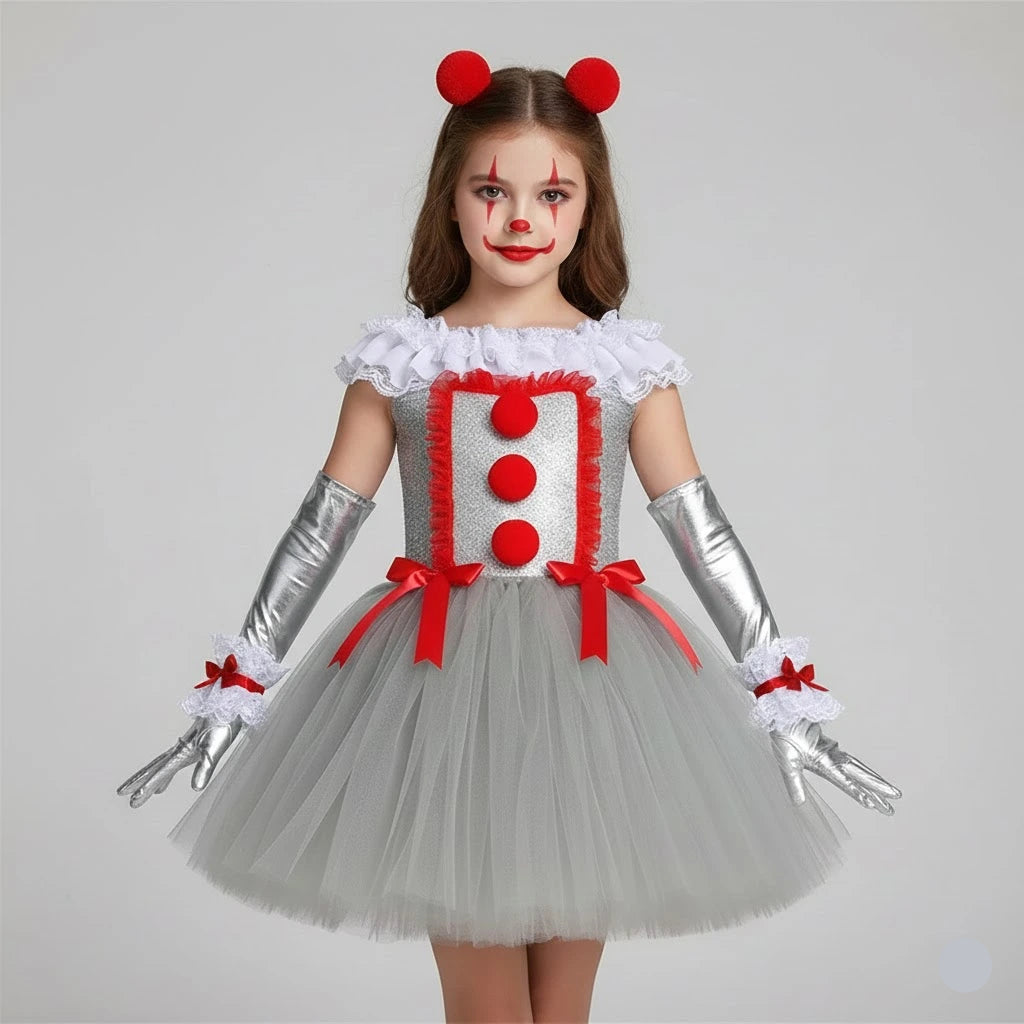 Robe Tutu Clown d’Horreur Accessoirisée