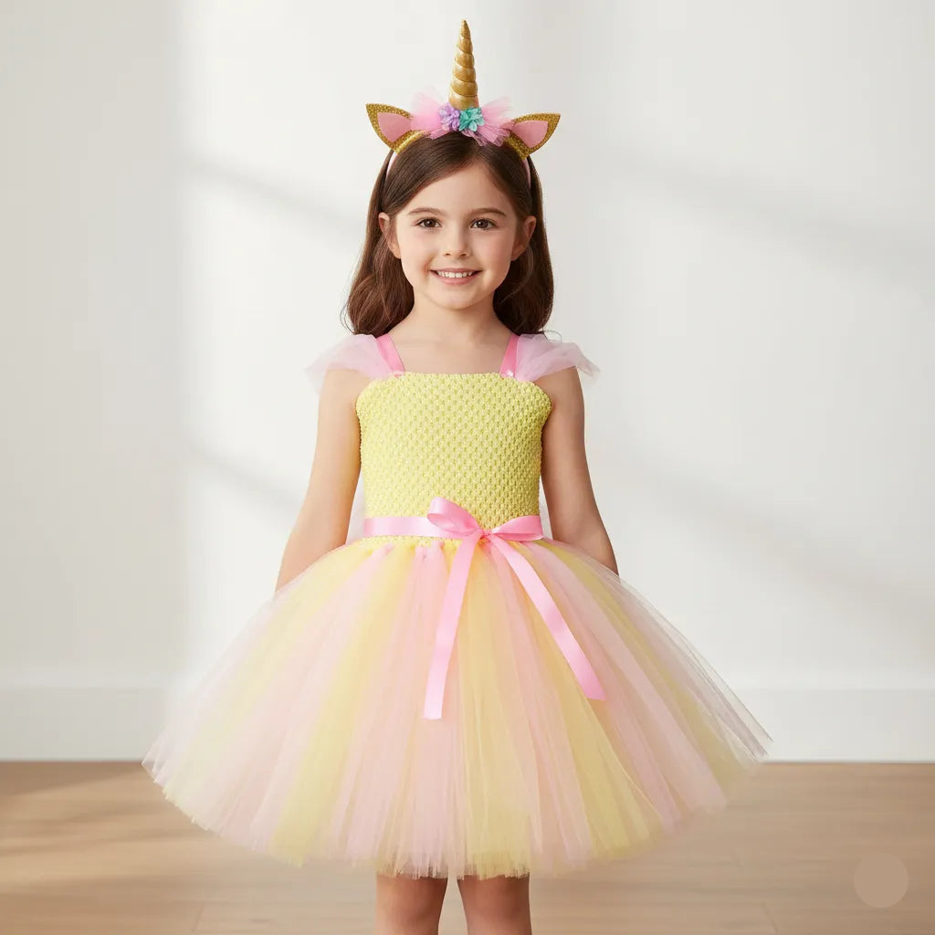 Robe Tutu Jaune Licorne