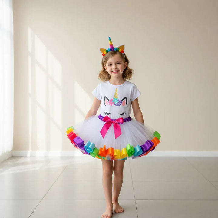 Robe Tutu Licorne Blanche