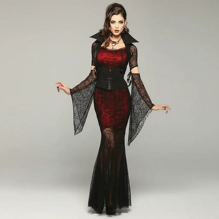 Robe Vampire Dentelle Femme Chic