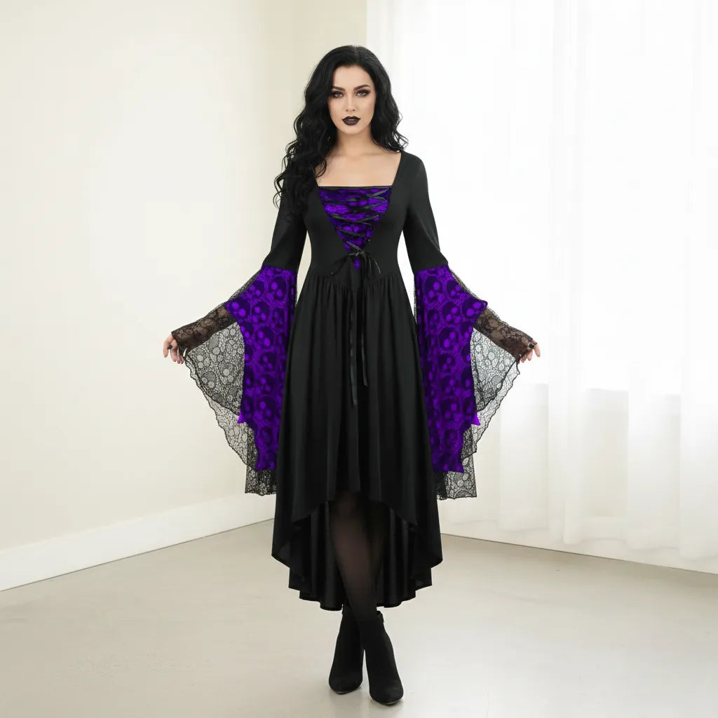 Robe Vampire Noir et Violet
