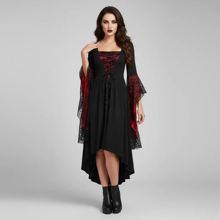 Robe Vampire Rouge et Noir Halloween Sublime