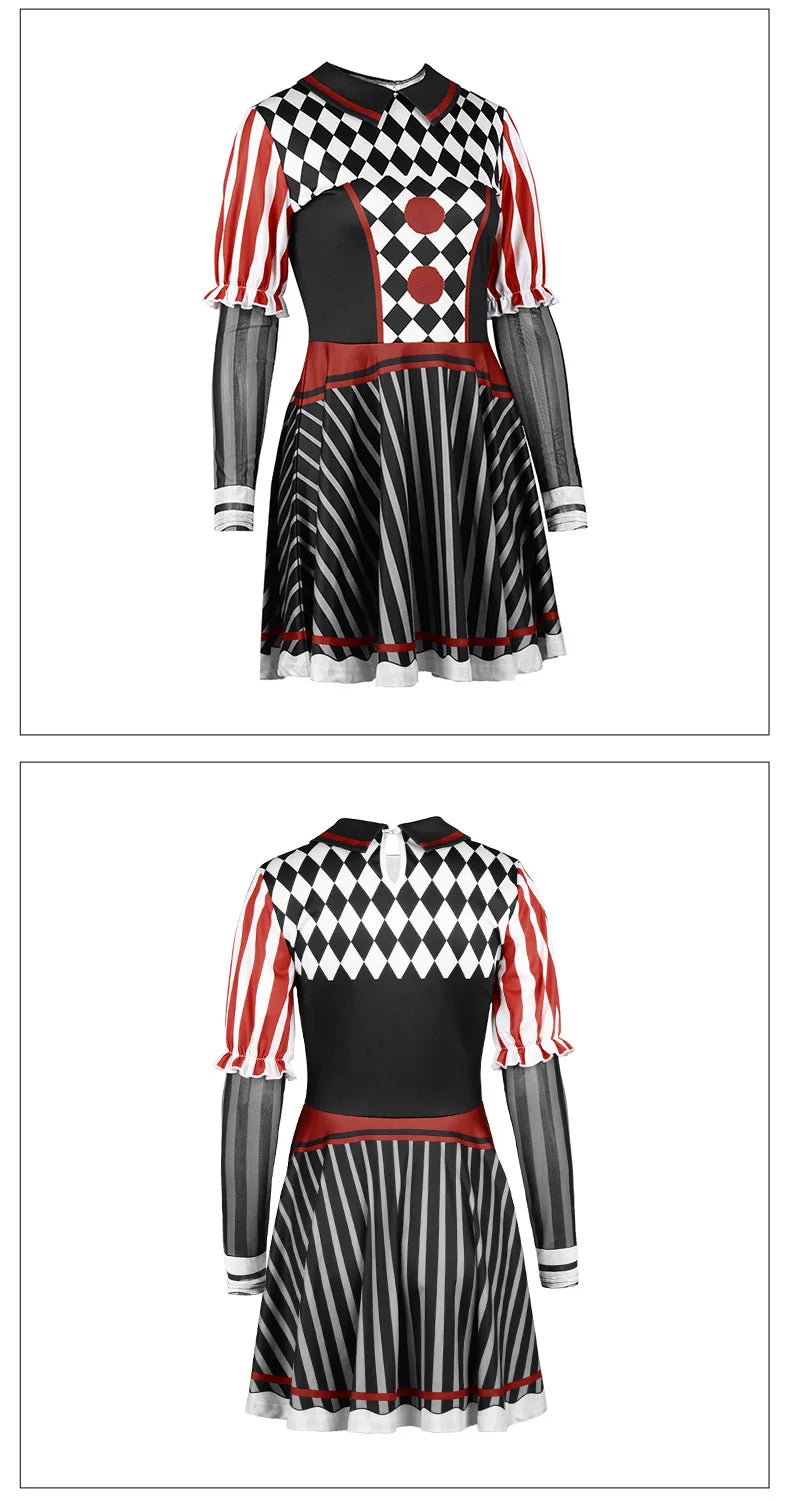 Robe de Clown Imprimée Stylé