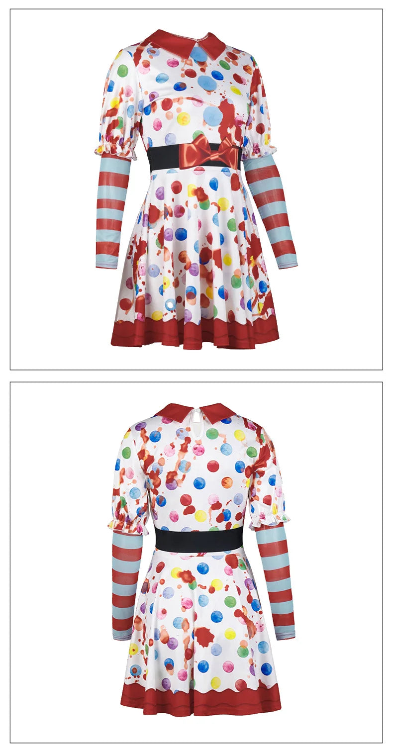Robe de Clown Multicolore Femme Festive