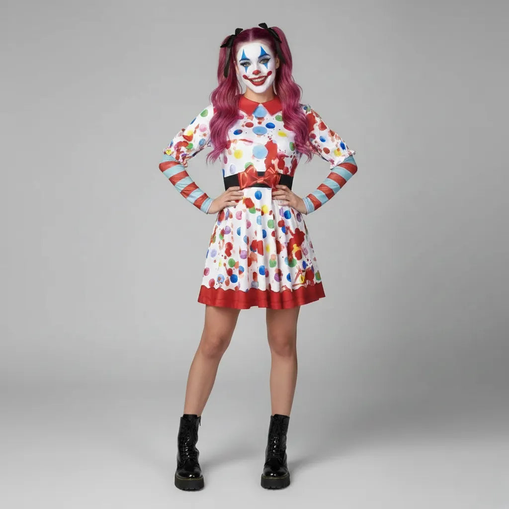 Robe de Clown Multicolore Femme Unique
