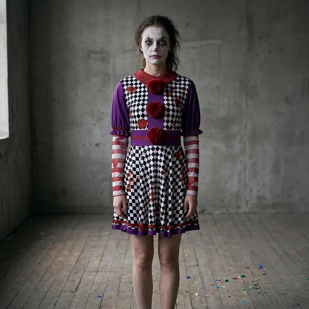 Robe de Clown Violette Unique
