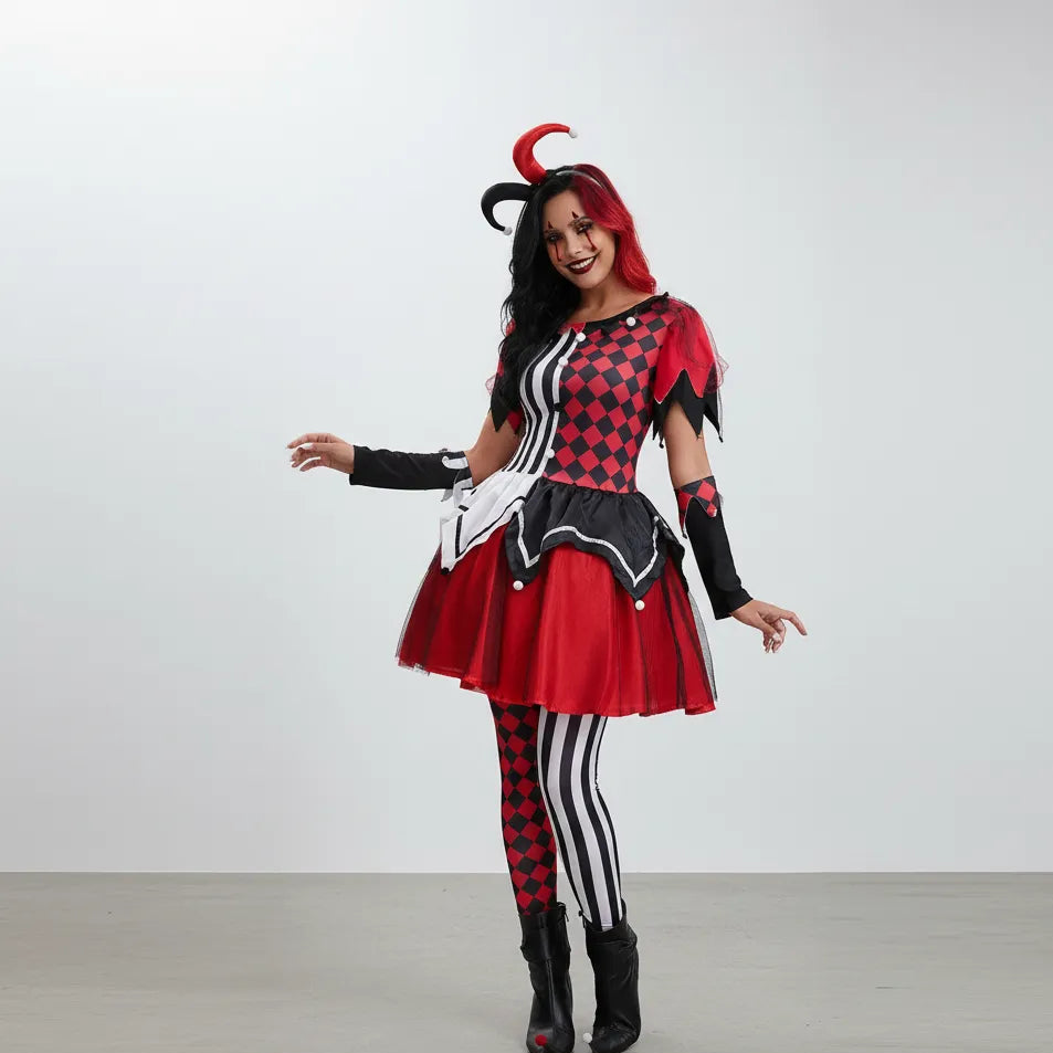 Robe de Clown d’Horreur Elégante