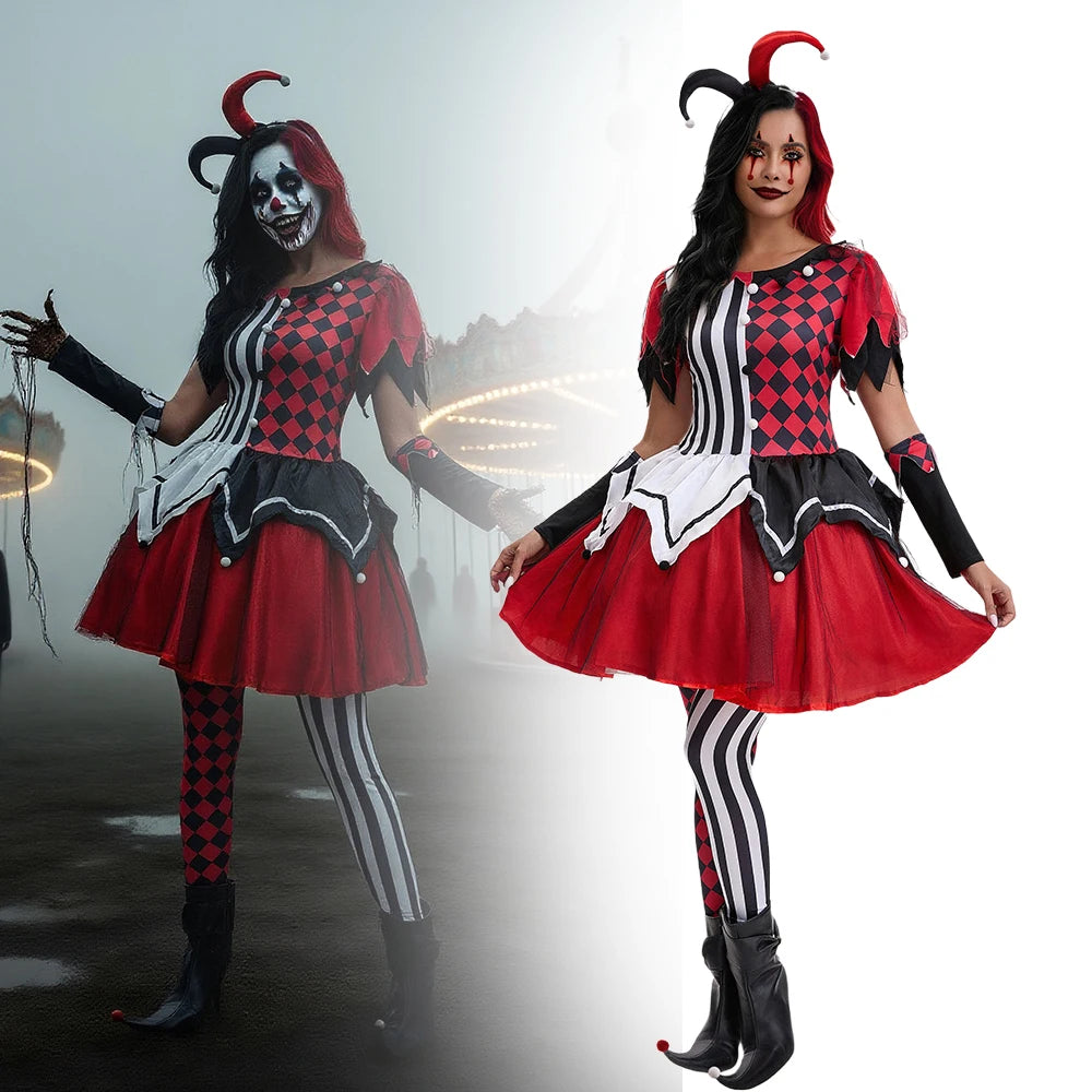 Robe de Clown d’Horreur Elégante Effrayante