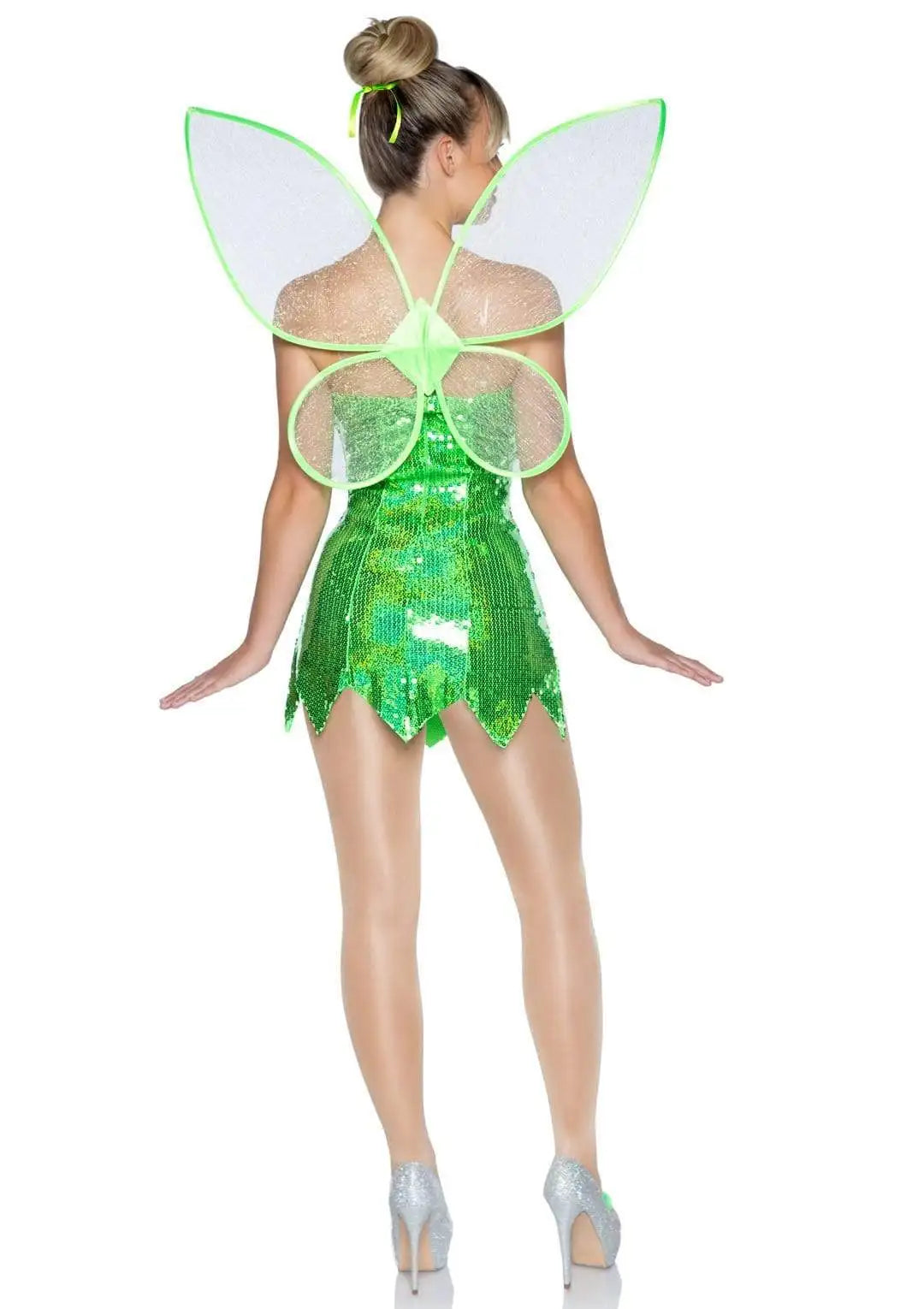Robe de Fée Verte à Séquins Ailes