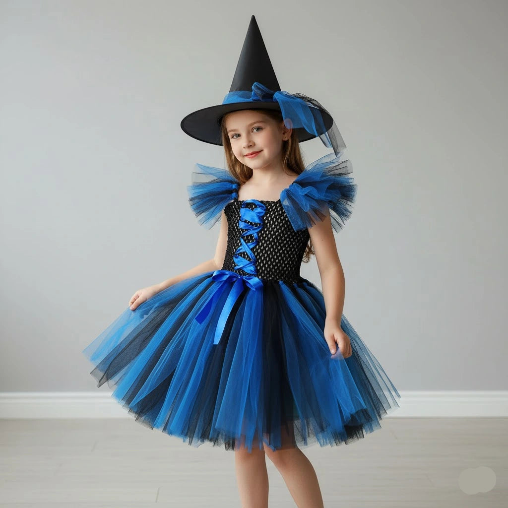 Robe de Sorcière Bleue pour Fille