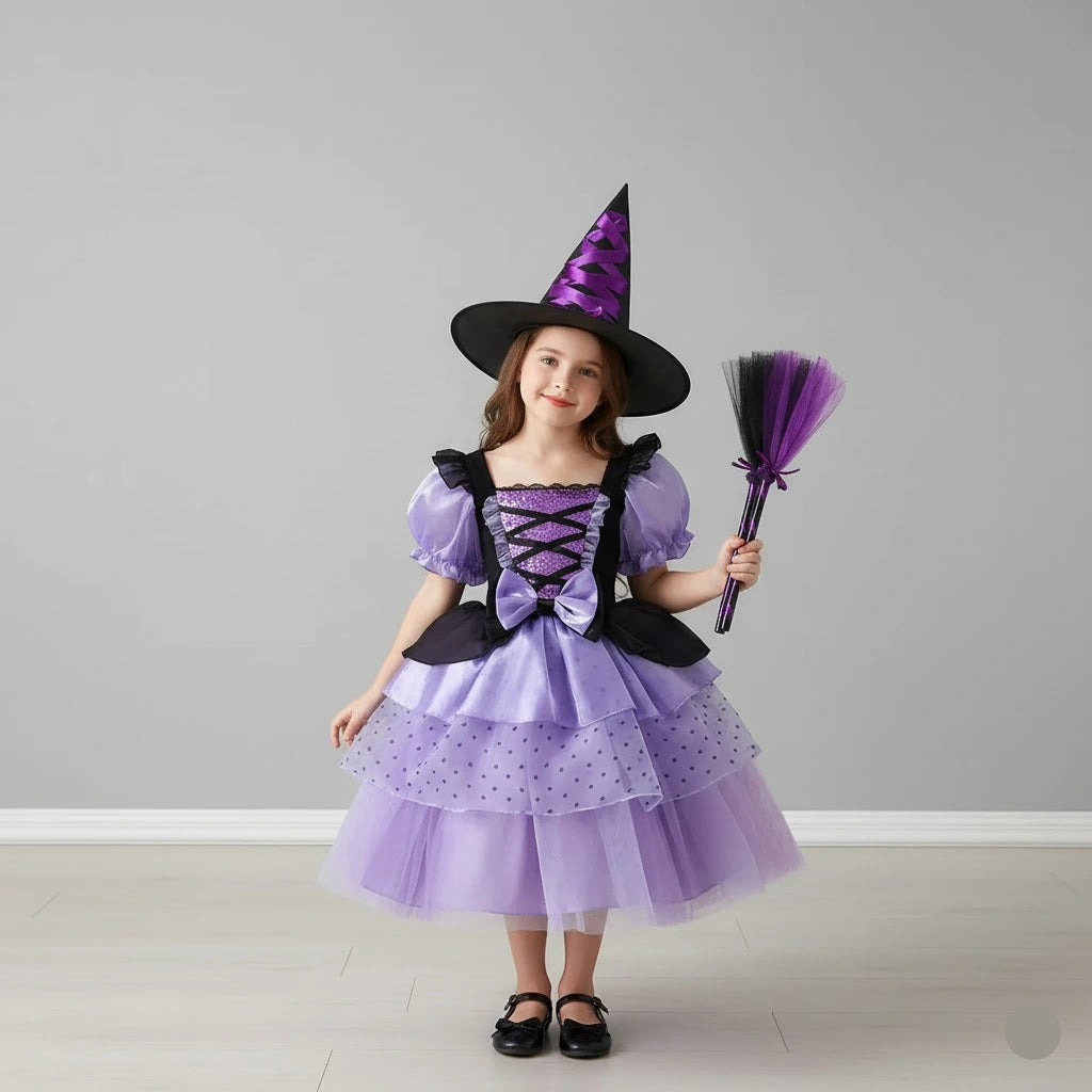 Robe de Sorcière Bouffante pour Fille