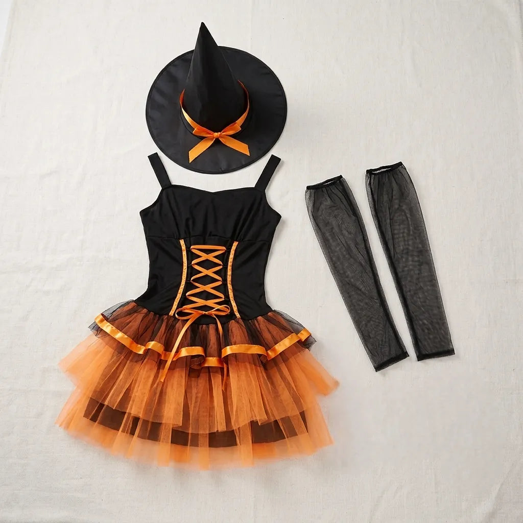 Robe de Sorcière Corset Orange Unique
