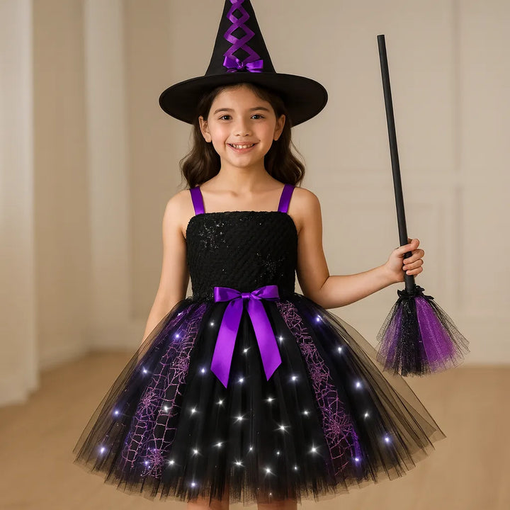Robe de Sorcière Design à LED pour Fille