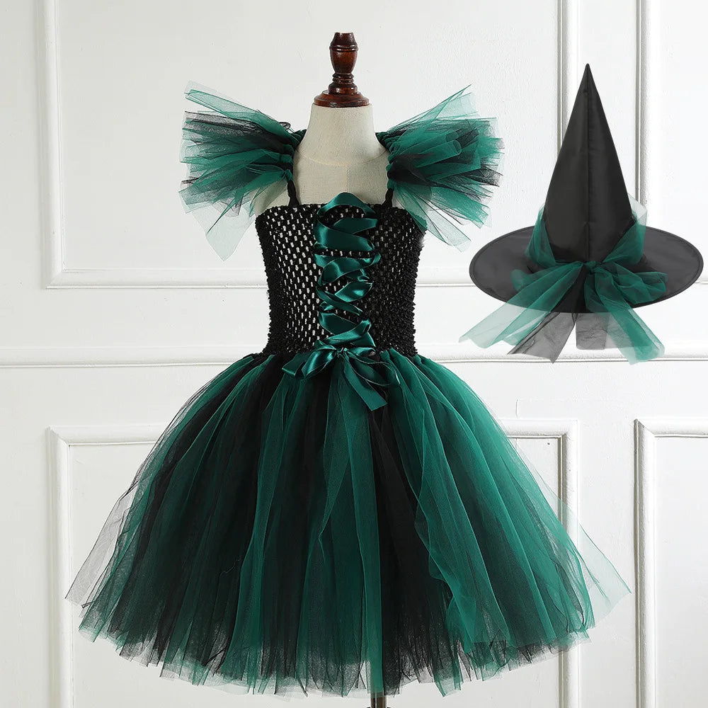 Robe de Sorcière Design Verte stylé