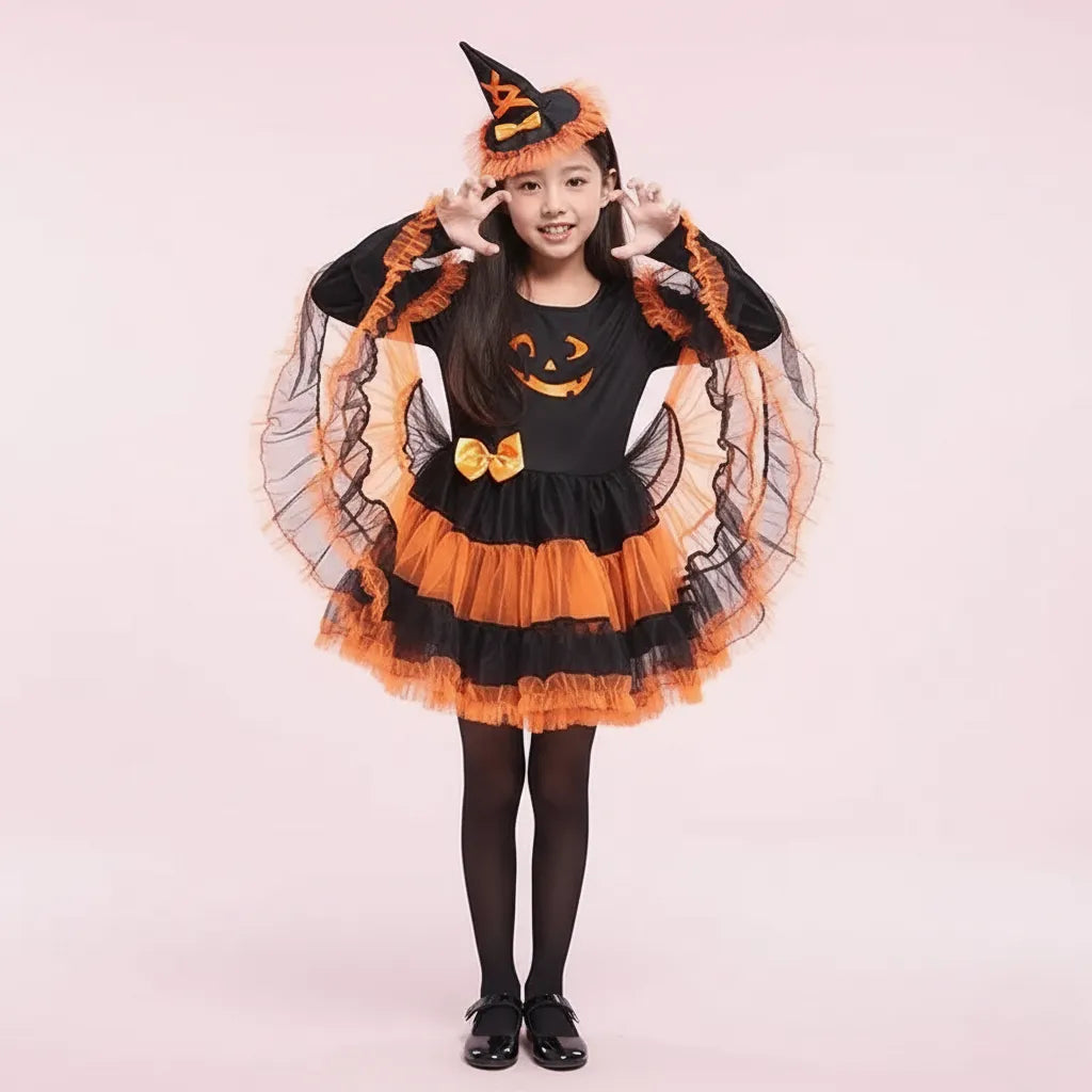 Robe de Sorcière Fille Halloween