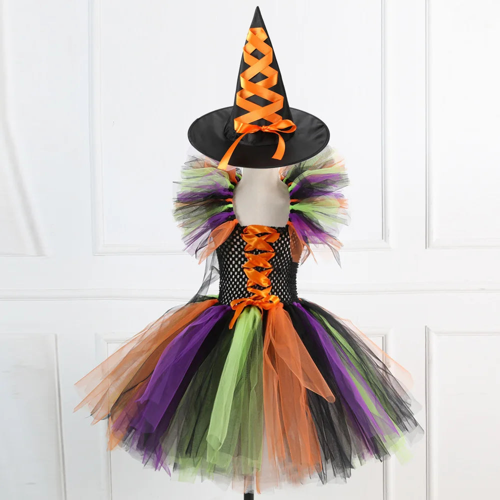 Robe de Sorcière Multicolore pour Fillette tendance