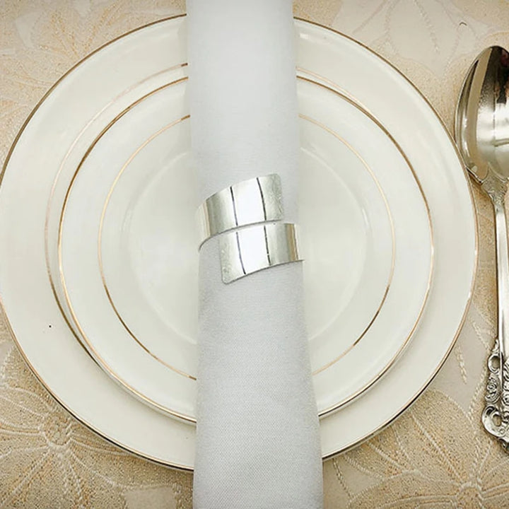 Rond de Serviette Argent Mariage