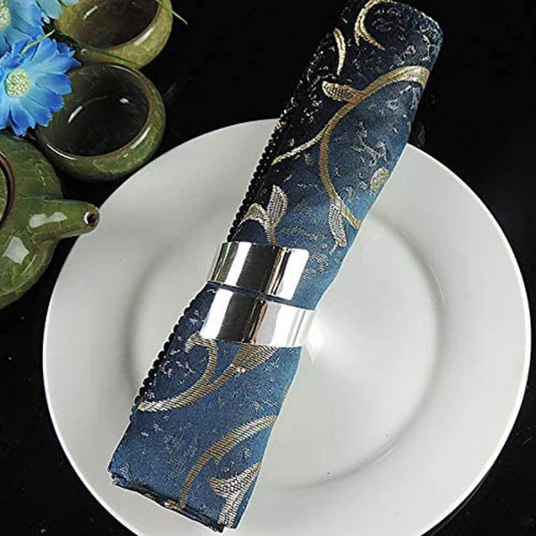 Rond de Serviette Argent Mariage Chic