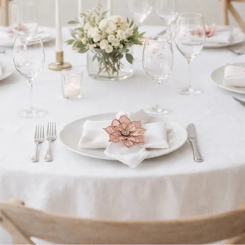 Rond de Serviette Fleur Rose Gold