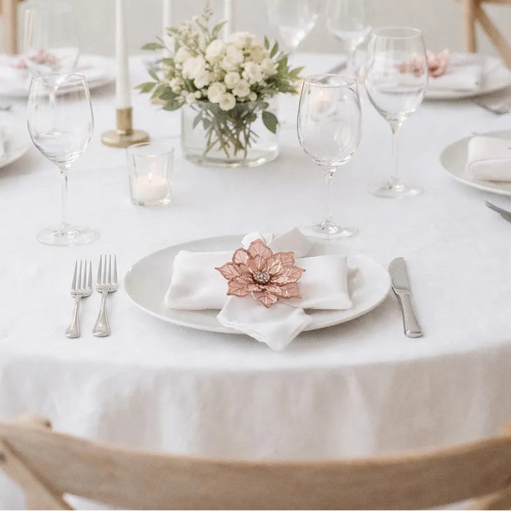 Rond de Serviette Fleur Rose Gold