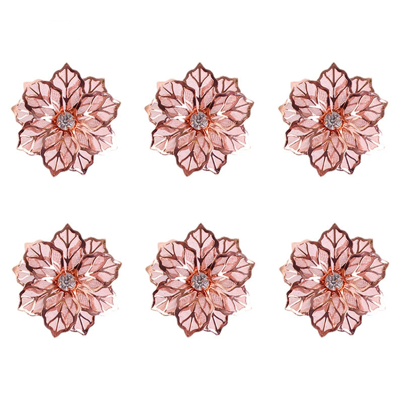 Rond de Serviette Fleur Rose Gold Chic