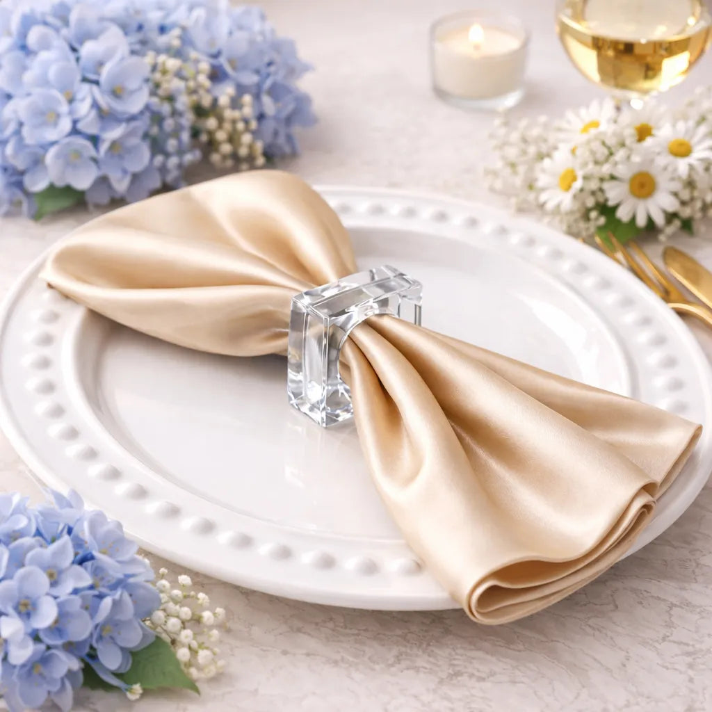 Rond de Serviette Mariage Acrylique