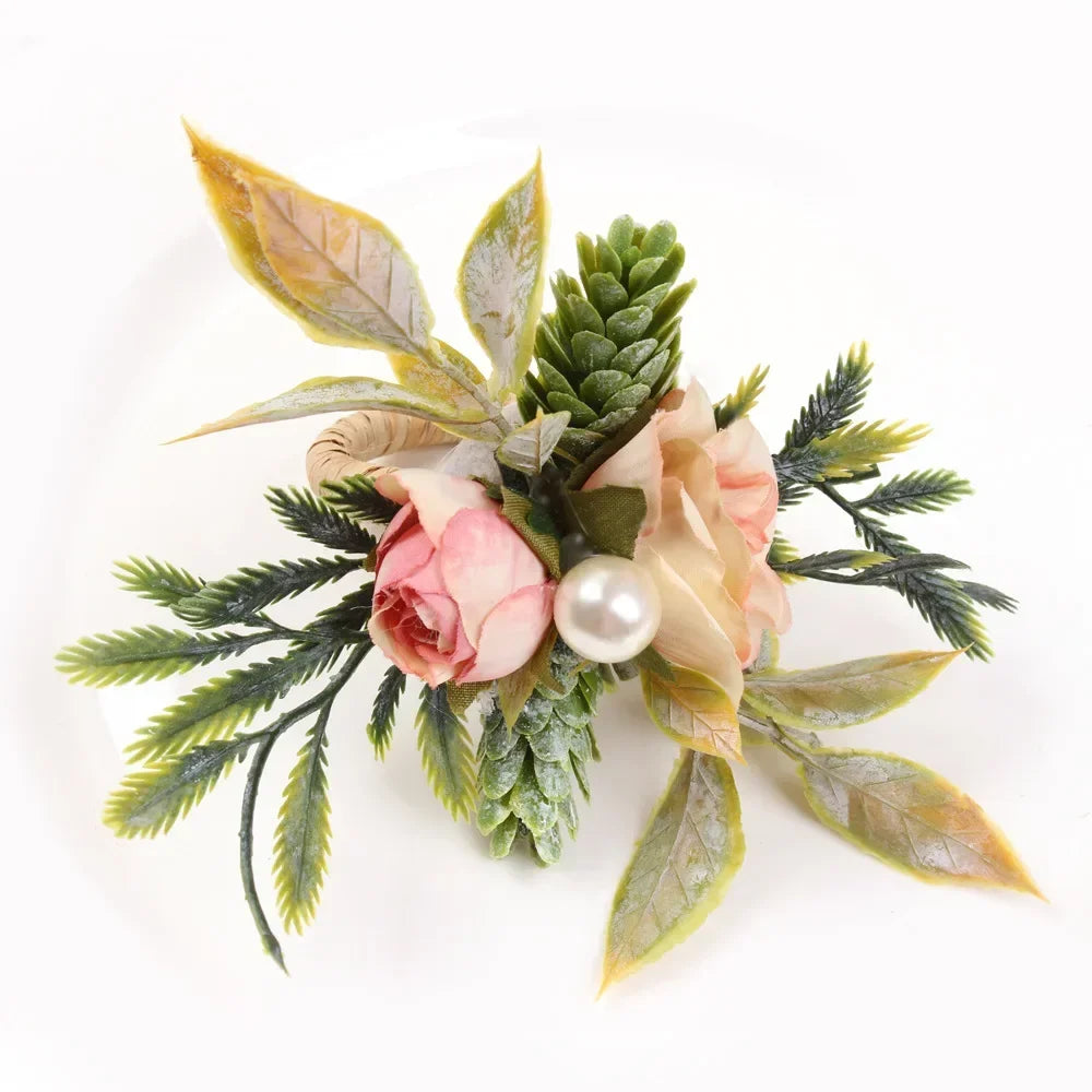 Rond de Serviette Mariage Fleur romantique