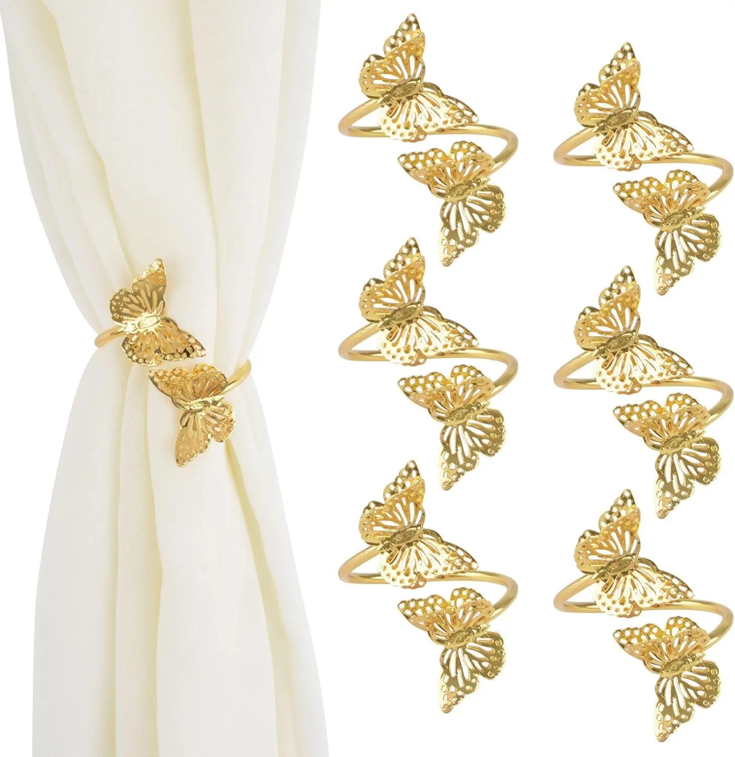 Rond de Serviette Mariage Papillon Unique