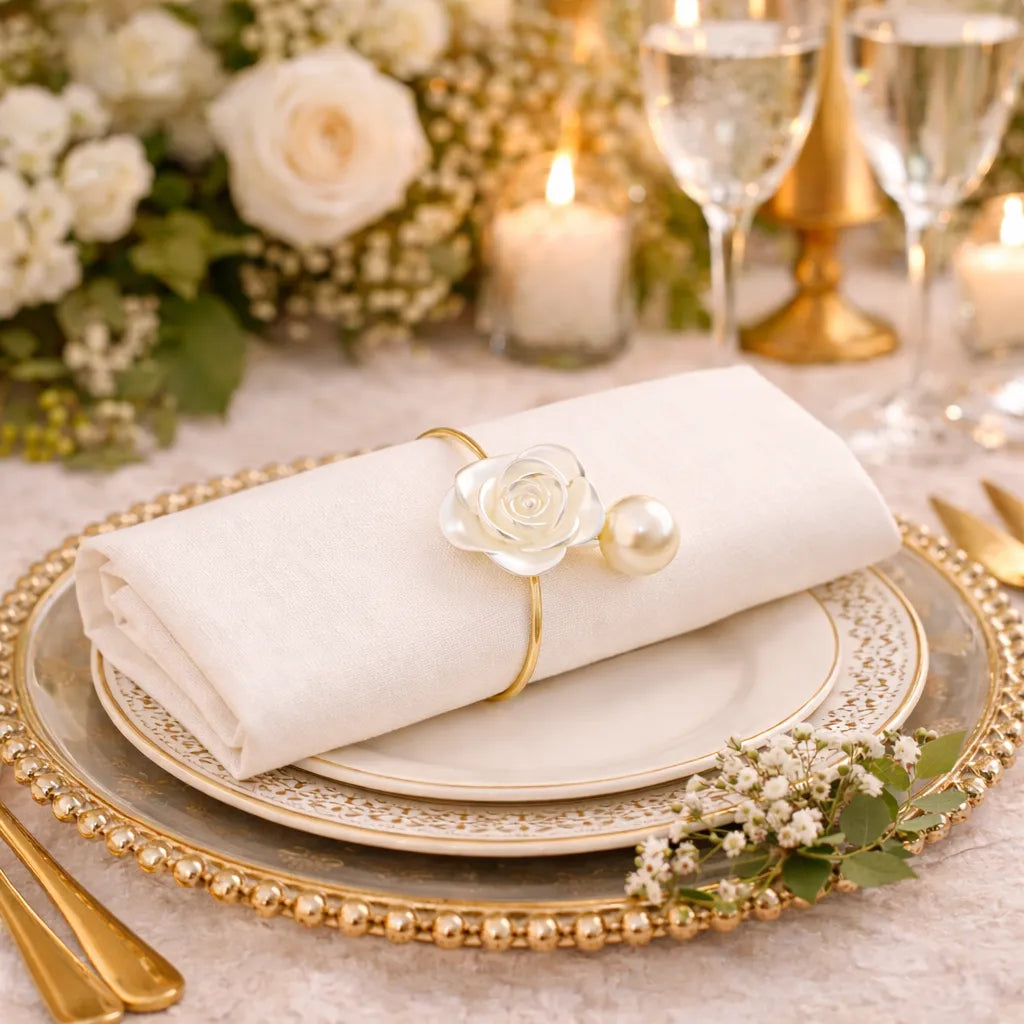 Rond de Serviette Mariage Romantique