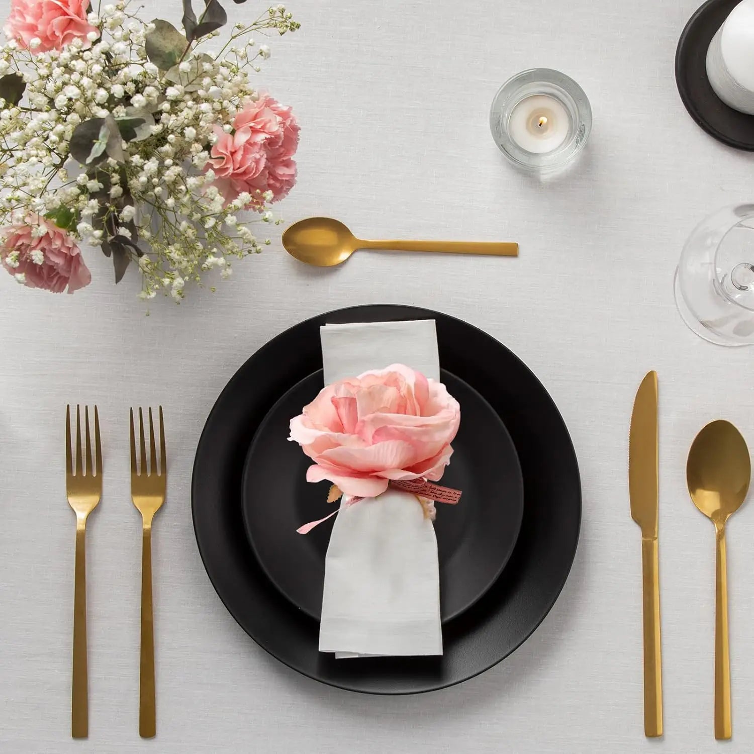 Rond de Serviette Mariage Rose