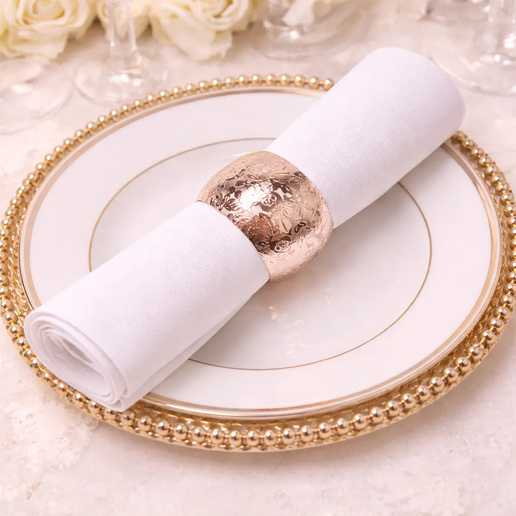 Rond de Serviette Mariage Rose Gold