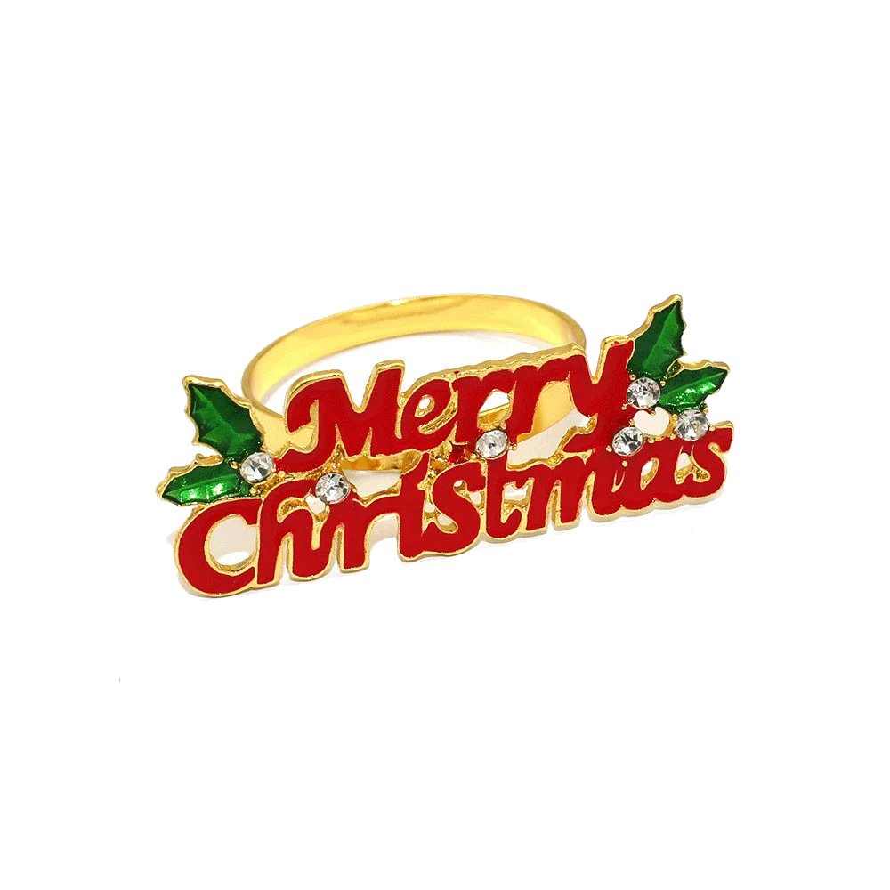 Rond de Serviette Merry Christmas Chic