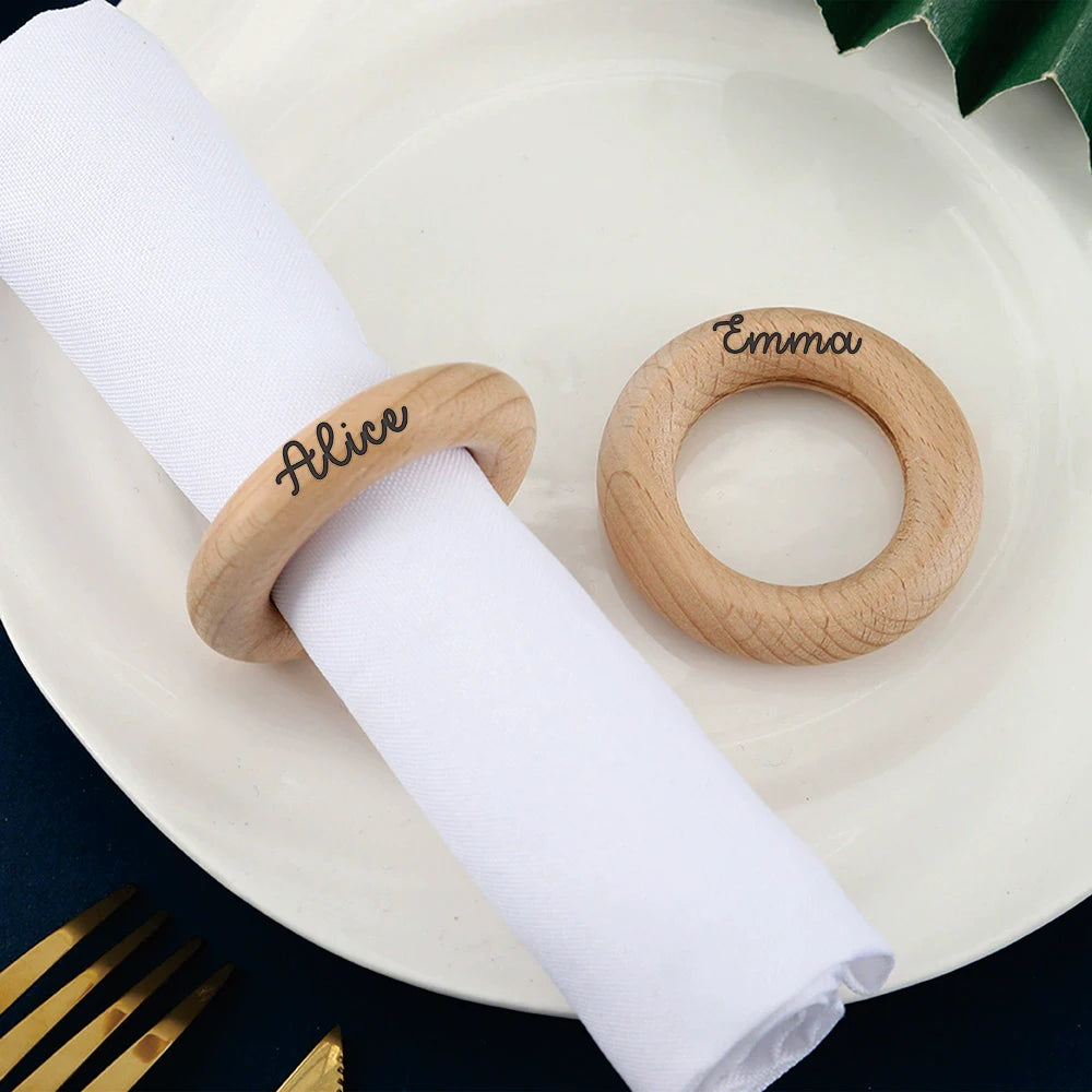 Rond de Serviette Noël Personnalisé stylé