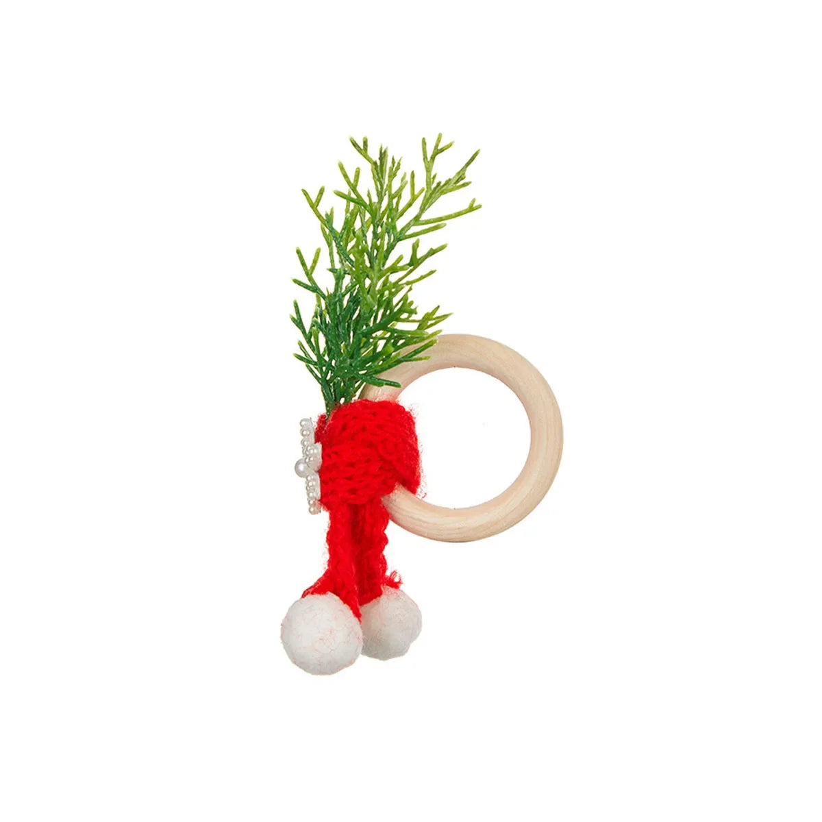 Rond de Serviette Noël en Bois Design élégant 