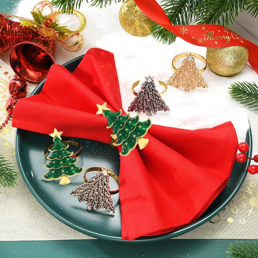 Rond de Serviette Sapin Vert Chic