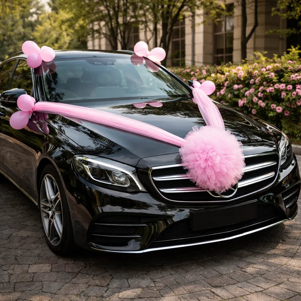 Ruban à Boule de Tulle Décorative pour Voiture Raffiné