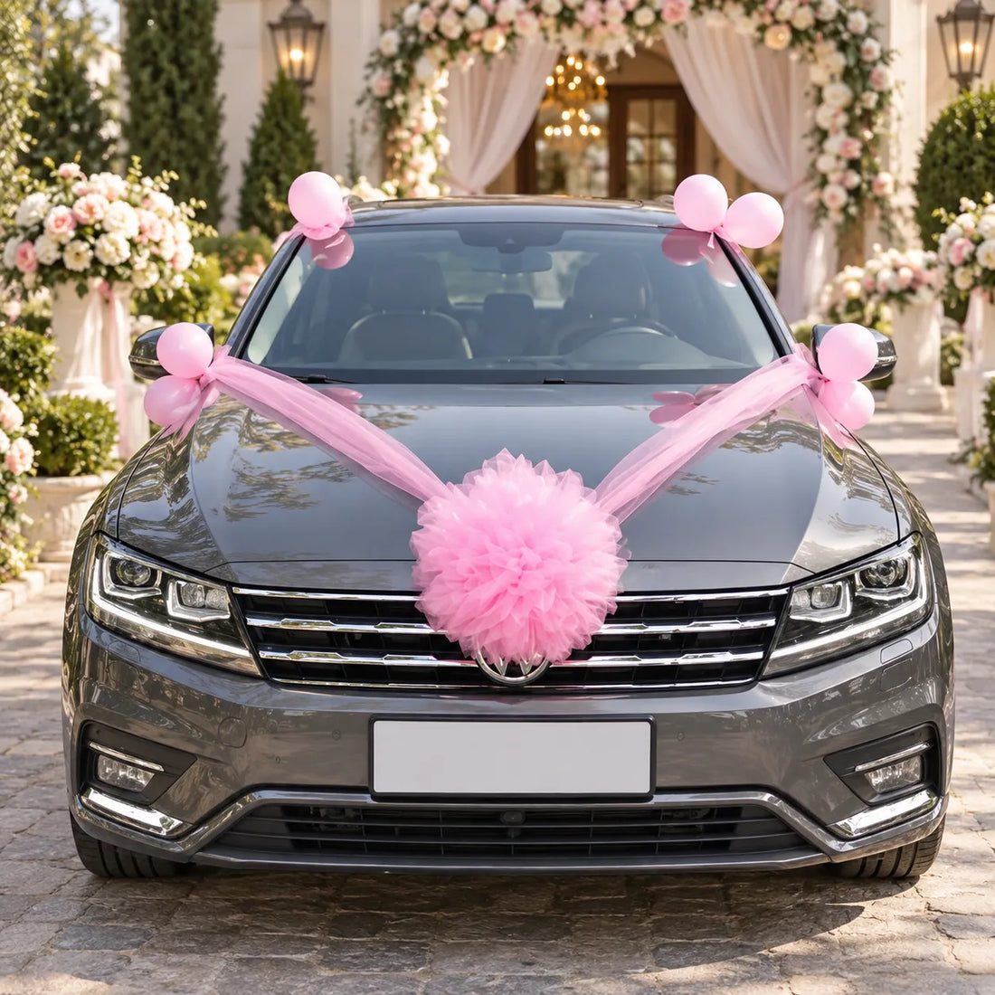 Ruban à Boule de Tulle Décorative pour Voiture tendre