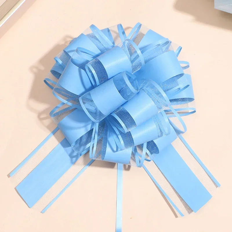 Ruban Nœud à Tirer Bleu Pour Voiture Mariage