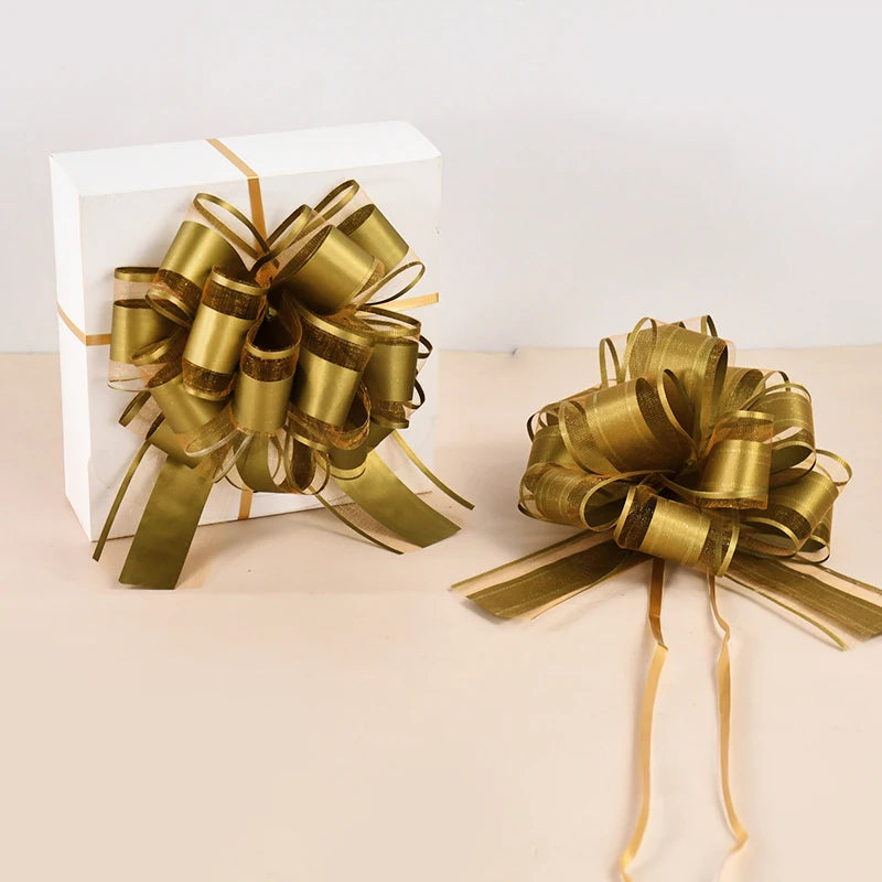 Ruban de Nœud Doré Voiture Mariage Design