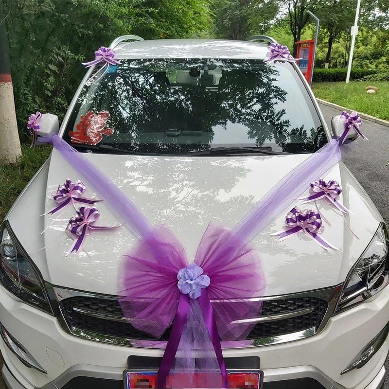 Ruban de Nœud Violet Design pour Voiture Chic