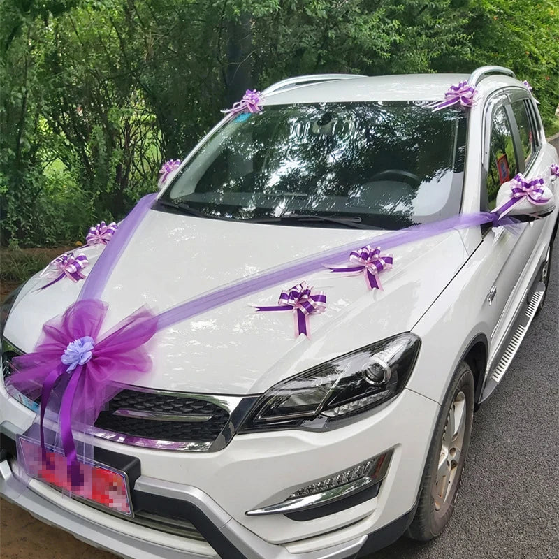 Ruban de Nœud Violet Design pour Voiture Raffiné