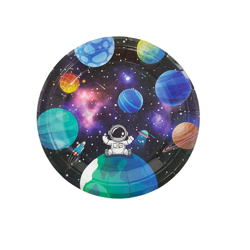 Assiette Jetable Bleu Marine Plastique 