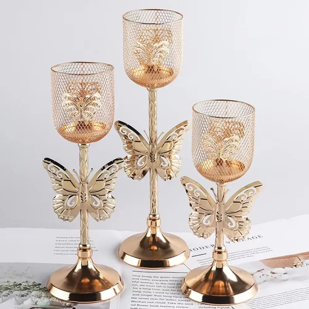 Photophore sur Pied Motif Papillon
