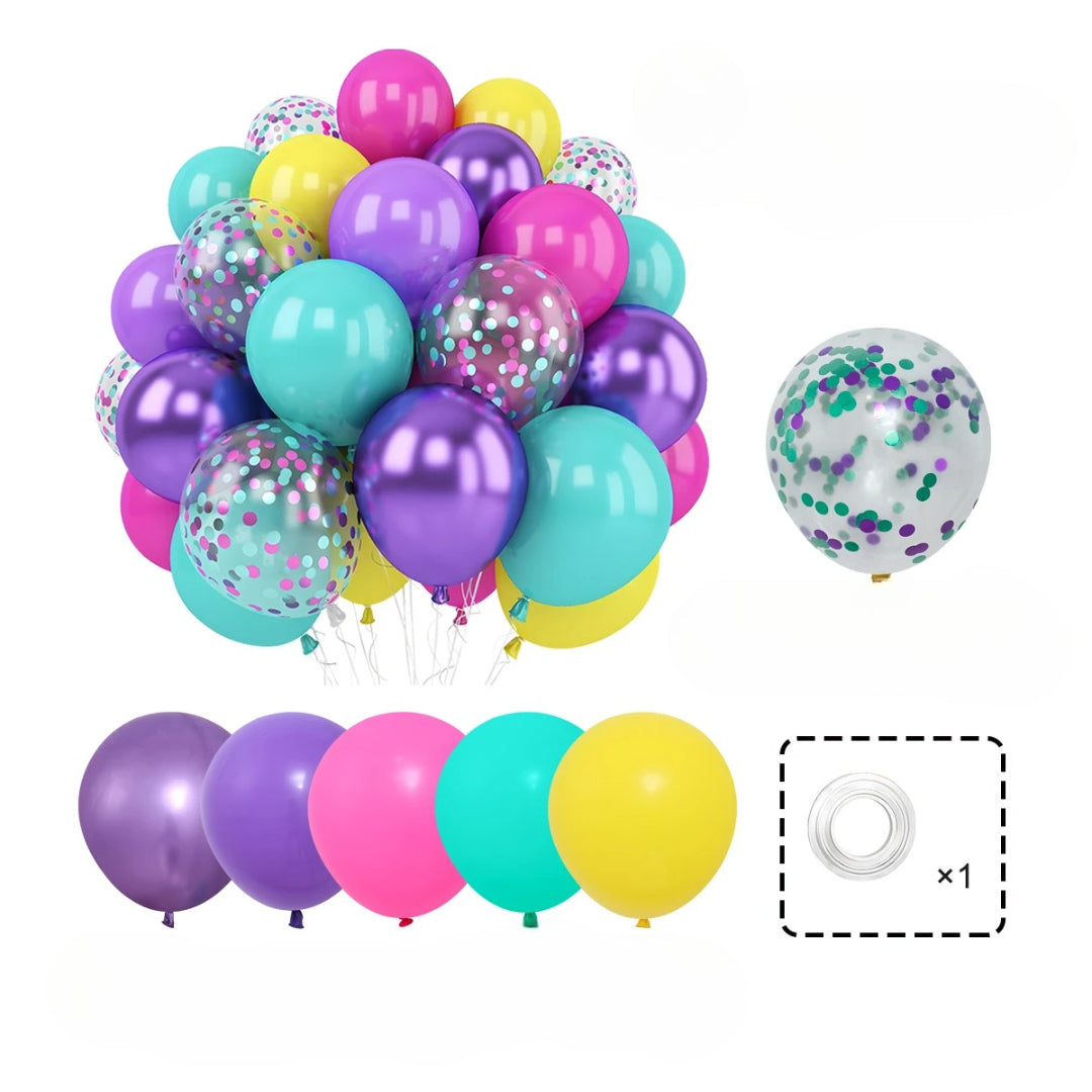 Ballons Anniversaire Latex 5 Couleurs Uniques