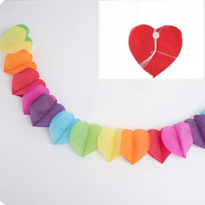 Guirlande Anniversaire Cœur en Papier Originale